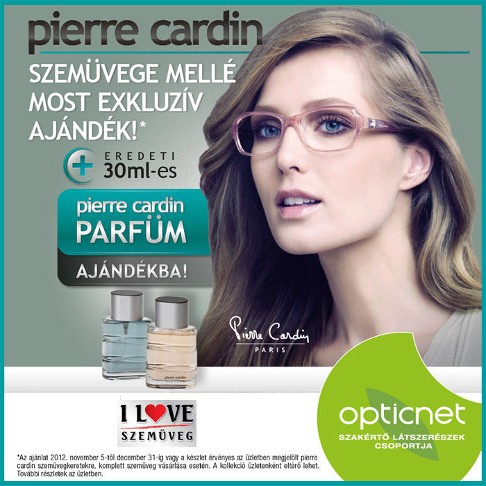 Pierre Cardin szemüveg ajándék Pierre Cardin parfümmel