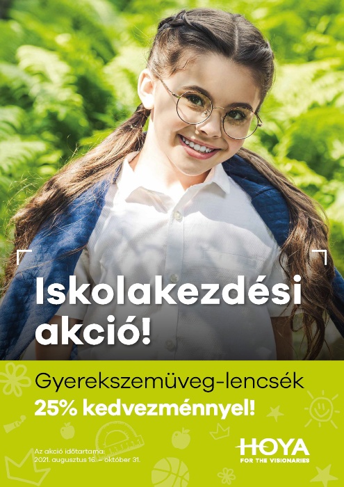 Hoya Kids szemüveglencsék 25% kedveznénnyel