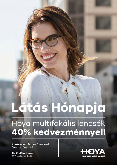 Hoya multifokális szemüveglencsék 40% kedvezménnyel
